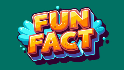 Fototapeta na wymiar Editable text effect Fun Fact 3d Cartoon template style premium vector