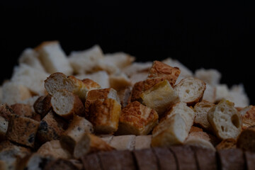 pieces of different types of bread