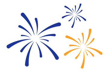 Firewoks icon. Rocket fireworks set vector ilustration.