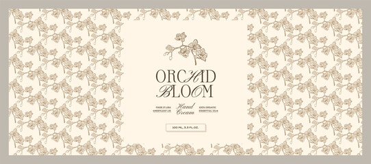 Minimal cosmetics label design template. Beauty illustration of elegant signs and badges for beauty, natural cosmetics, wellness, creative agency, fashion, wedding