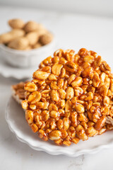 Palanqueta, typical Mexican sweet peanut crunchy palanqueta