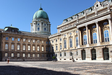 Fototapeta na wymiar Budapest Royal Castle -Courtyard of the Royal Palace in Budapest. Hungary.