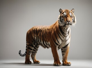 Naklejka premium Majestic Tiger in White