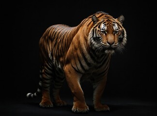 Fototapeta premium Stealthy Tiger in Black