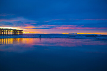 Sunset at Pacific Beach in San Diego