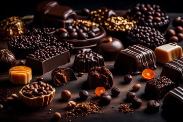 A showcase of premium chocolates, candies, and sweet delicacies
