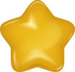 3D Glossy Star Icon