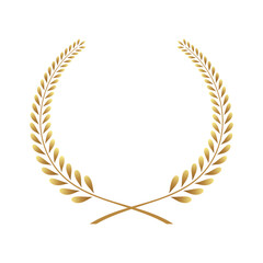 Golden laurel wreath for award winner and champion