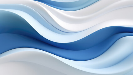Watercolor wave background in blue white colors