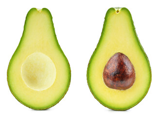 Fresh organic avocado isolated
