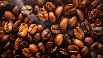 Naklejka premium Abstract Coffee Beans Composition