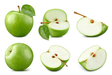 Green apple slice Clipping Path