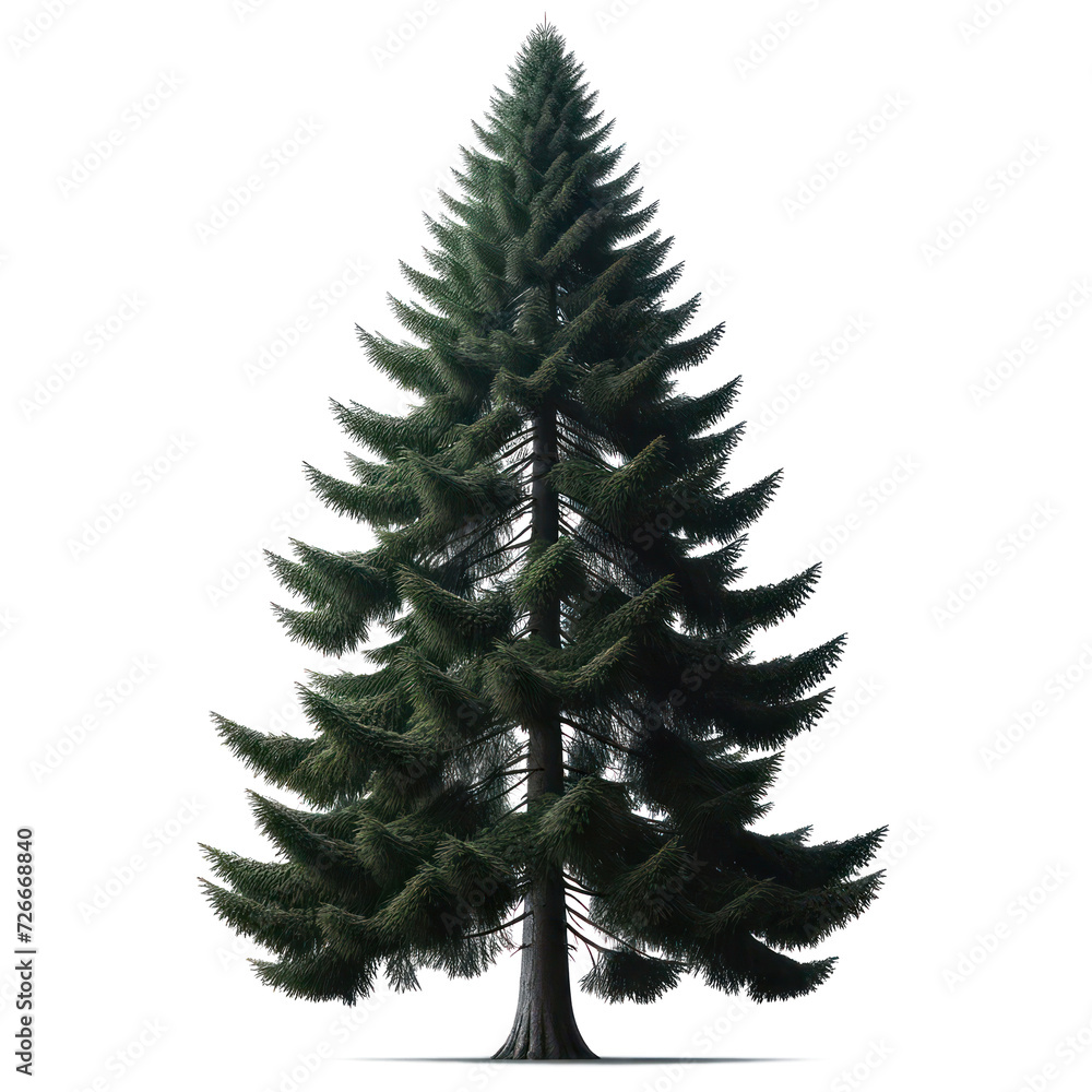 Poster fir tree isolated on transparent background