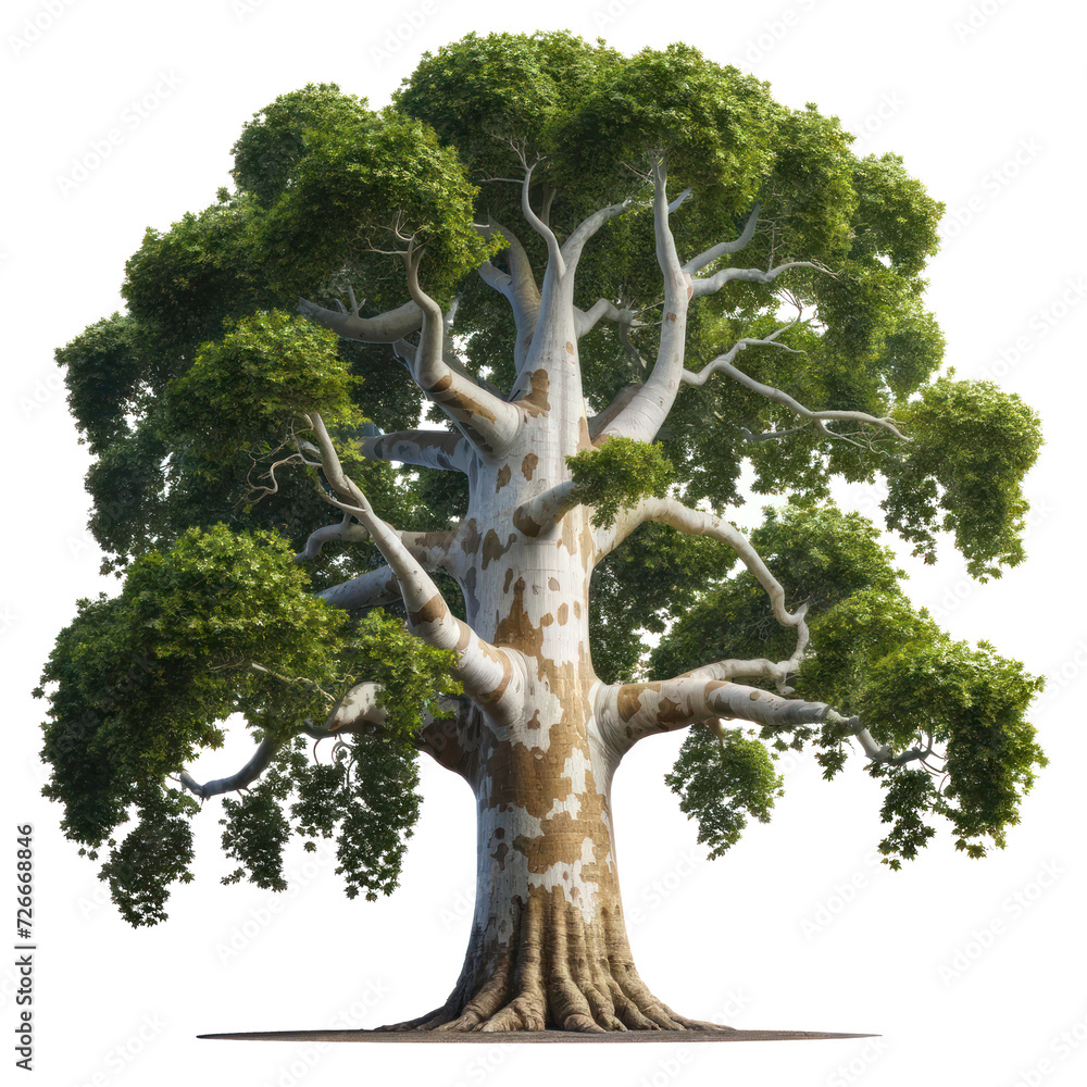 Poster sycamore tree isolated on transparent background
