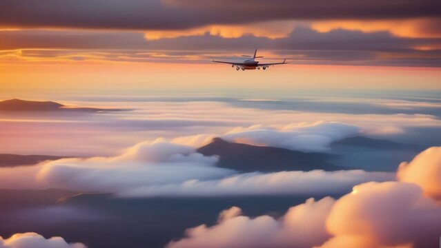 airplane in the clougs