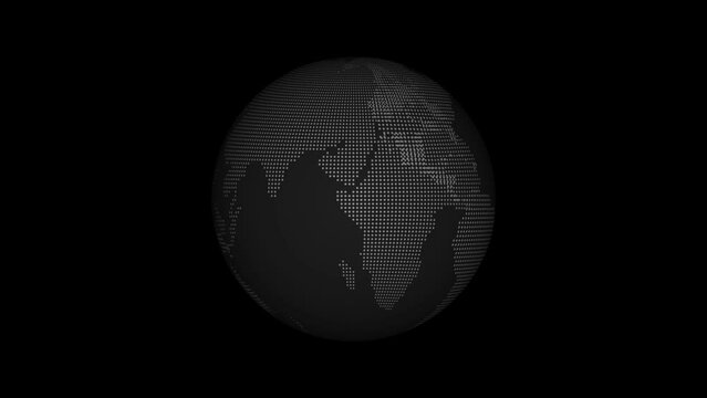 Global technology world map, flat Earth, globe world map icon, 3d rendering background