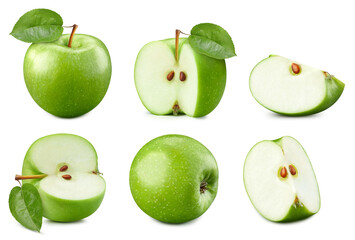 Green apple slice Clipping Path