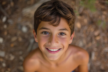portrait of an smiling young boy
