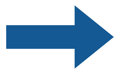 Blue arrow to the right / vector, isolated