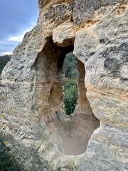Wanderer an den Klusfelsen bei Halberstadt