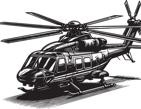 recommend clip art: Vector stock illustration of modern helicopter