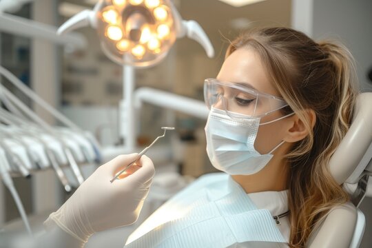 The customer is receiving dental treatment from a dentist. Generative Ai.