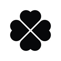 4 leaf clover icon vector design template simple and clean