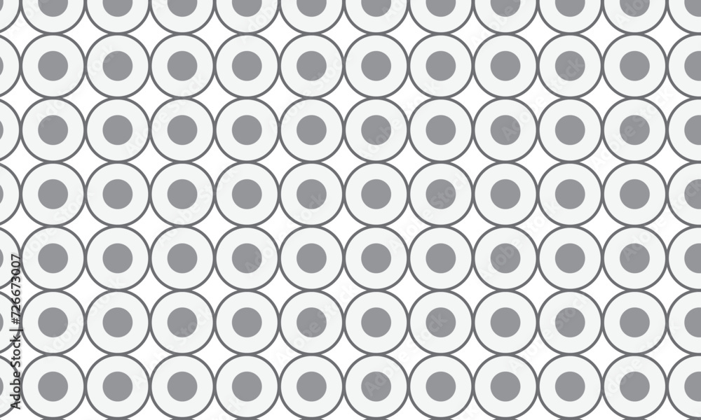 Poster abstract repeatable seamless grey circle pattern vector.