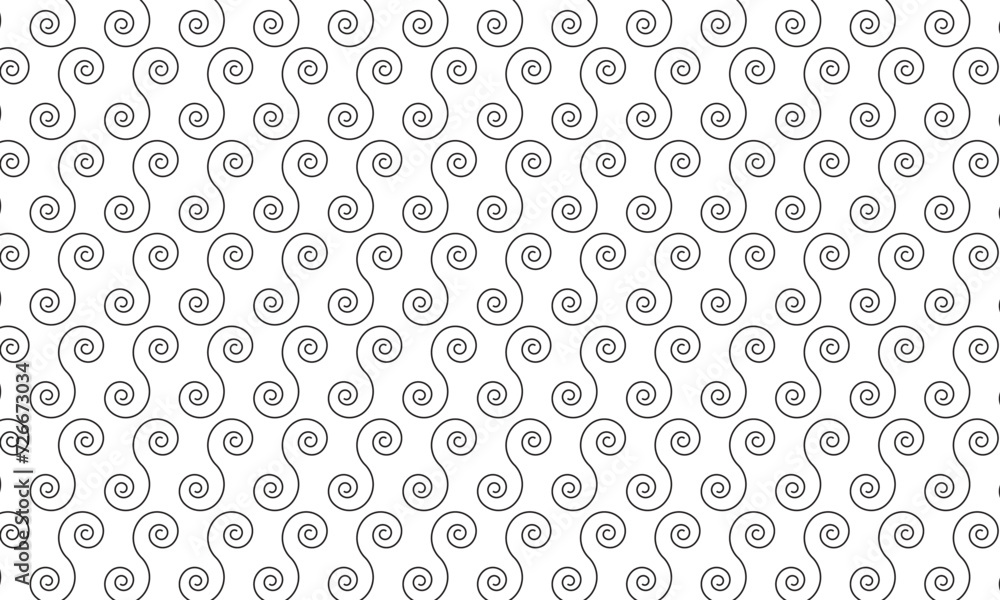 Poster abstract repeatable seamless decorative spiral pattern.