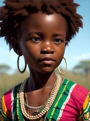 portrait of an African girl