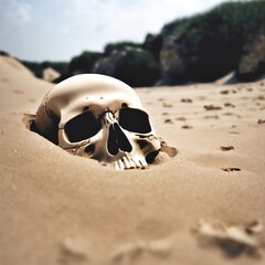 Obraz premium Skull in Sand