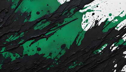 Green black ink splash abstract background. Creative Blurred Effect Trend Design