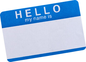 Premium Isolated Sticker Hello my name is - obrazy, fototapety, plakaty