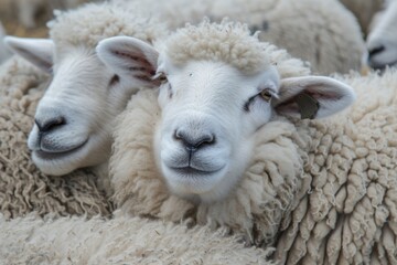 sheep farm and fur ,snapshot asthetic