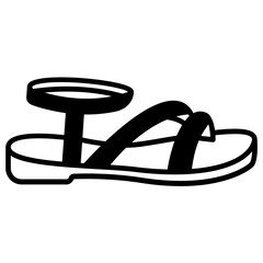 woman Footwear glyph and line vector illustration