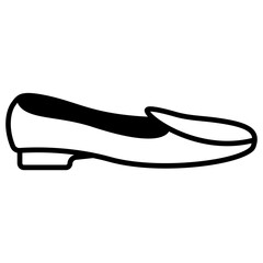 Footwear glyph and line vector illustration