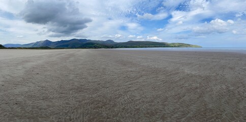 Fermoyle Beach in Brandon Bay and Brandon Mountains in the Dingle Peninsula in County Kerry - Ireland