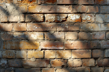 Naklejka premium An industrial brick wall, with aged textures and raw character