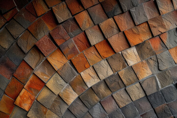 The artful arrangement of bricks in a mosaic pattern, showcasing elegance and craftsmanship