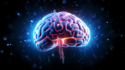 Creative human brain concept, creative light bulb background