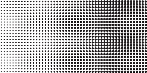 Basic halftone dots effect in black and white color. Halftone effect. Dot halftone. Black white halftone.Background with monochrome dotted texture. Polka dot pattern  vector dots modern halftone