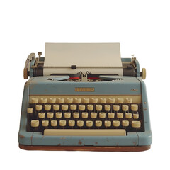 Vintage Typewriter: Classic Writing Machine with Paper