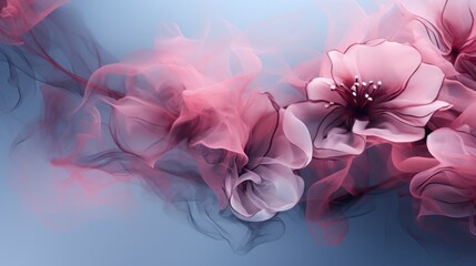 Fototapeta na wymiar Soft petals with delicate smoke
