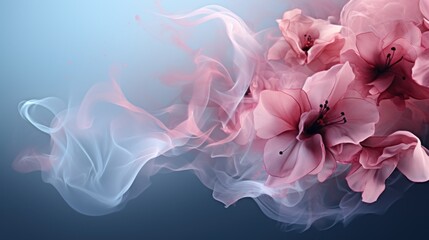 Soft petals with delicate smoke