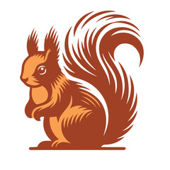 Cute squirrel cartoon vector Vintage t sahirt Design
