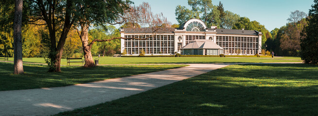The lawn in front of the New Greenhouse - obrazy, fototapety, plakaty