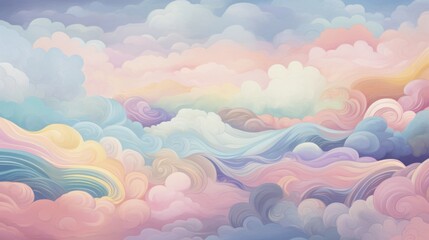 Fototapeta na wymiar Amazing and colorful sky with clouds