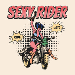 Rider Girl Vector Art, Illustration and Graphic
