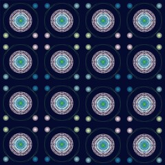 Abstract background, circle seamless pattern.