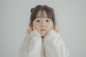 Adorable Girl with Shocked Expression